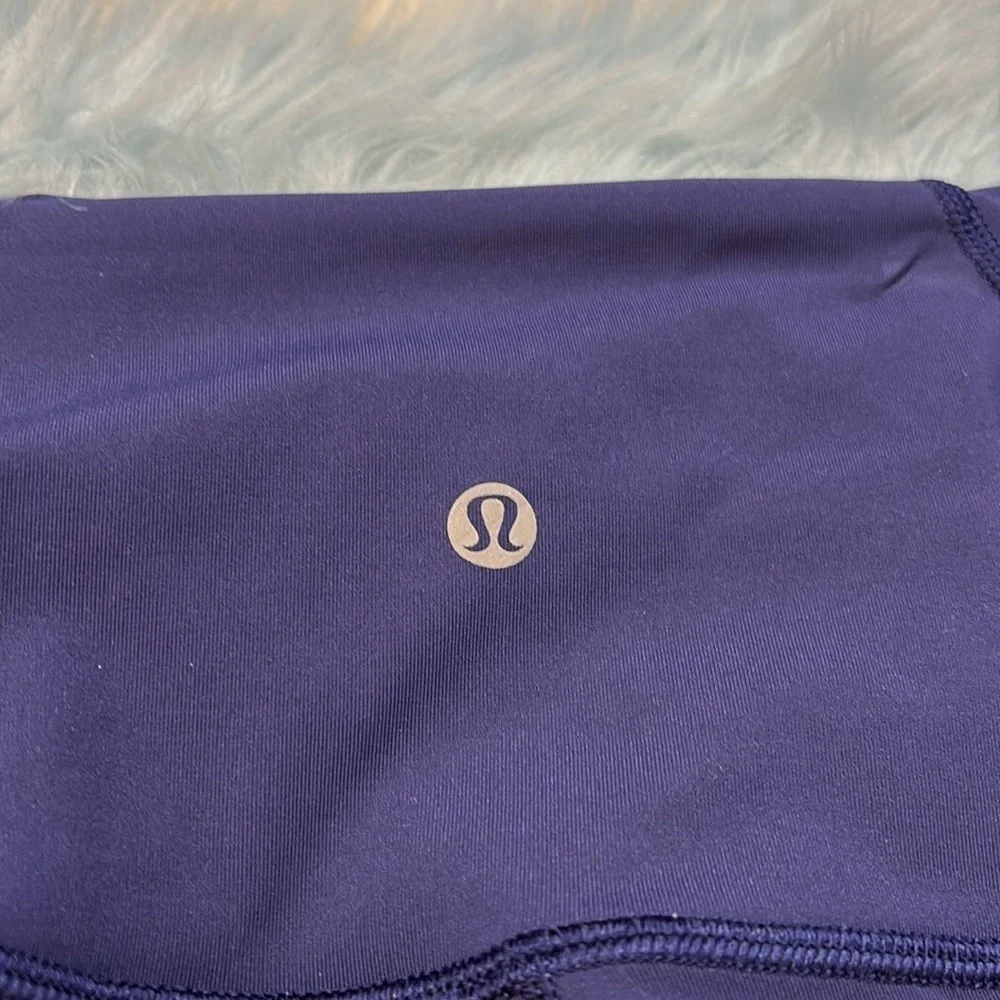 Lululemon X Soulcycle Minimalist Crop Leggings in Hero Blue sz 4
